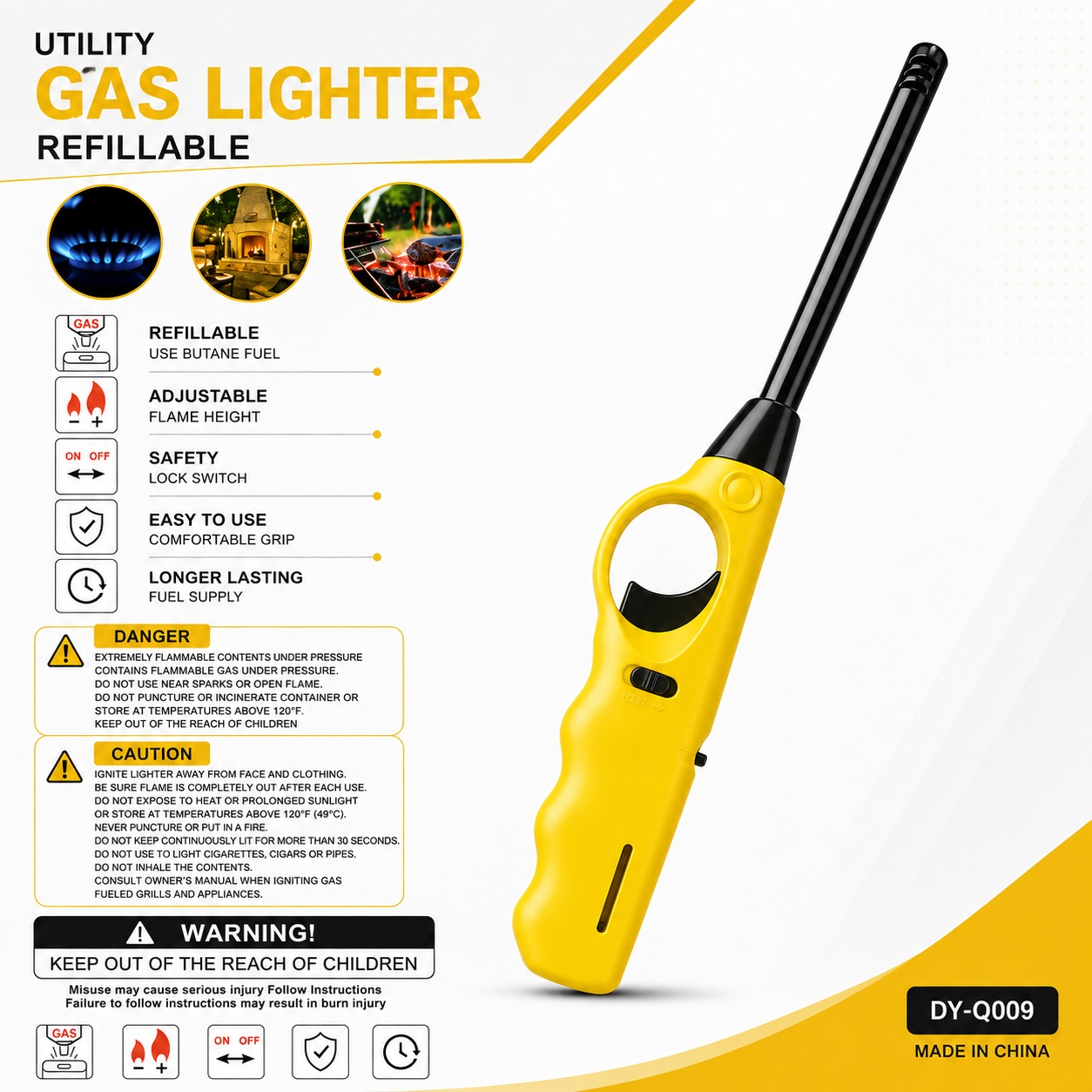 Premium Quality Refillable Gas Lighter With Long Nozzle - Image 9