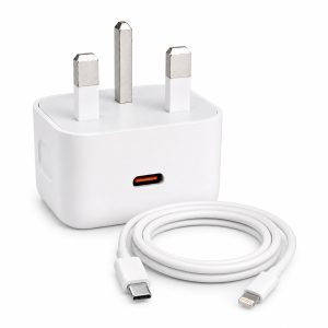 20W PD Fast Charge USB-C Charging Plug With Type-C to Lightning Cable